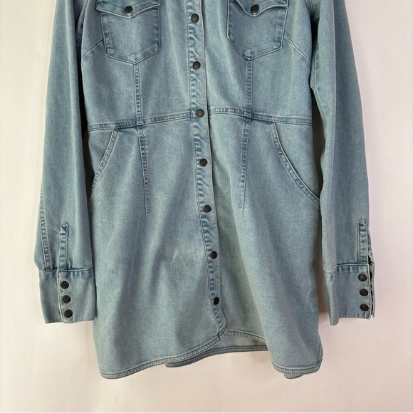 Free People Amber Denim Dress size Medium - Picture 5 of 11